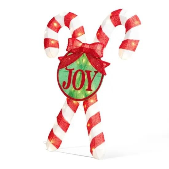 Glitzhome&reg; 3ft. Lighted Christmas Candy Cane Outdoor D&eacute;cor {1}