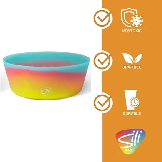 Silipint&reg; 18oz. Aqua & Aurora Silicone Squeeze-A-Bowl Set {4}