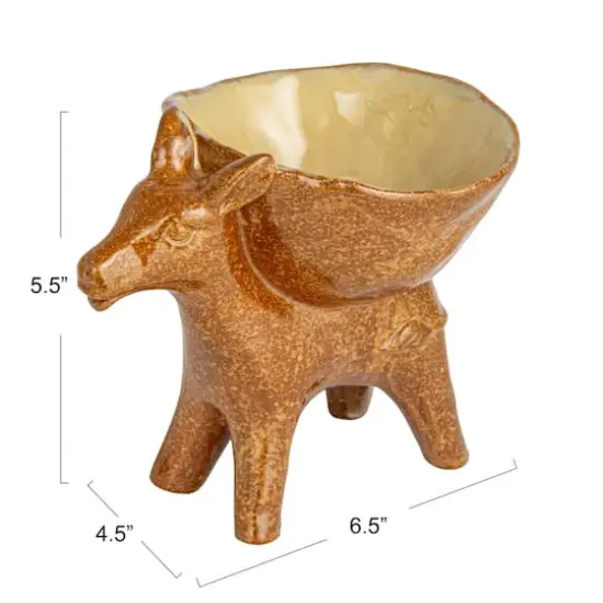 Hello Honey 6.5" Rustic Stoneware Donkey Bowl {11}