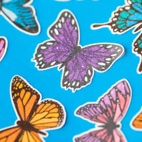 Silhouette&reg; White Glitter Sticker Sheets, 8ct. {5}