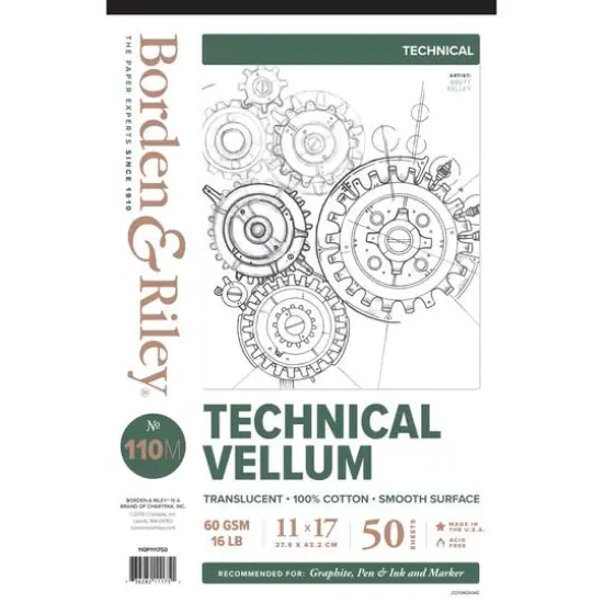 Borden & Riley&reg; No.110M Technical Vellum Pad {1}