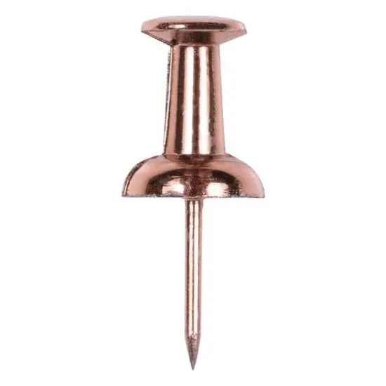JAM Paper Colorful Standard Push Pins, 100ct. Rose Gold {4}