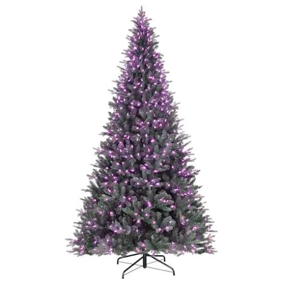 9ft. Pre-Lit Alexa Enabled Vermont Spruce Artificial Christmas Tree, Multicolor LED Lights {3}