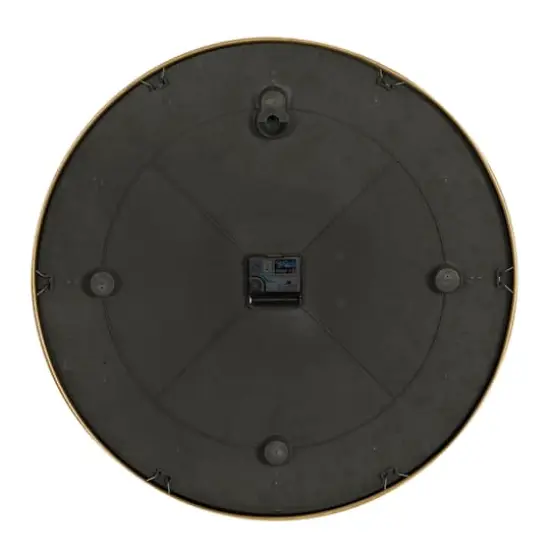 20" Glass Contemporary Wall Clock Gold {3}