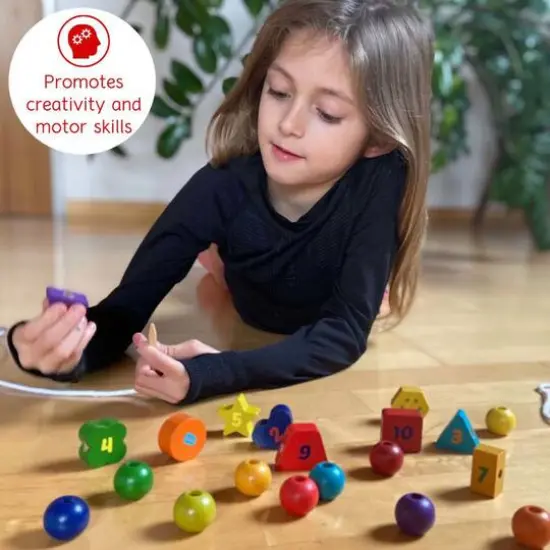 Extasticks Threading Lino Wooden Lacing Beads {7}