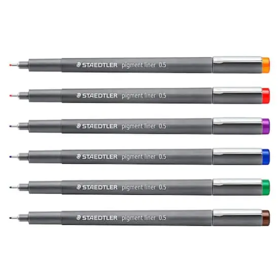 STAEDTLER&reg; 0.5mm 6 Color Pigment Liner Set {3}
