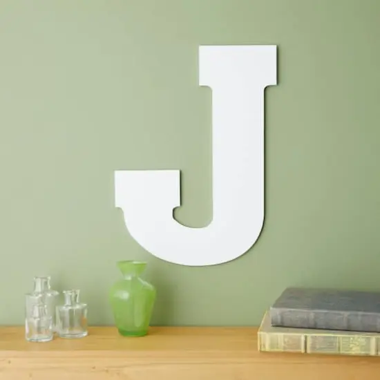 13" White MDF Uppercase Letter by Make Market&reg; J {3}