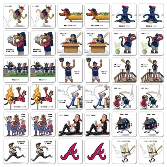 Major League Baseball Licensed Memory Match Game Atlanta Braves {4}