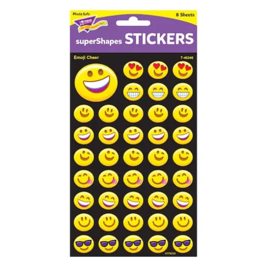Trend Enterprises&reg; Emoji Cheer superShapes Stickers, 6 Packs of 336 {4}