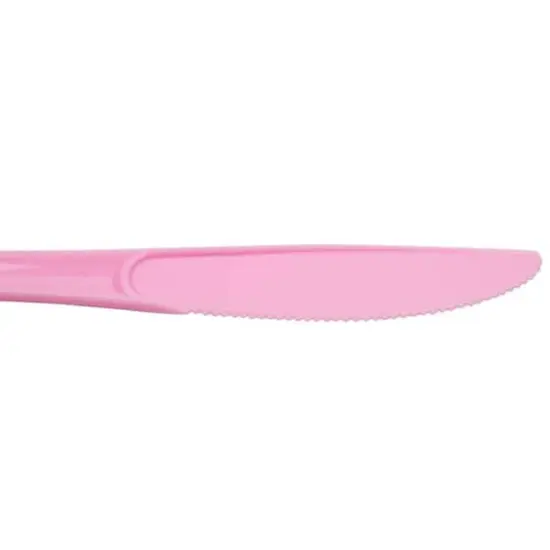 JAM Paper Premium Utensils Plastic Knives Party Pack, 48ct. Light Baby Pink {5}