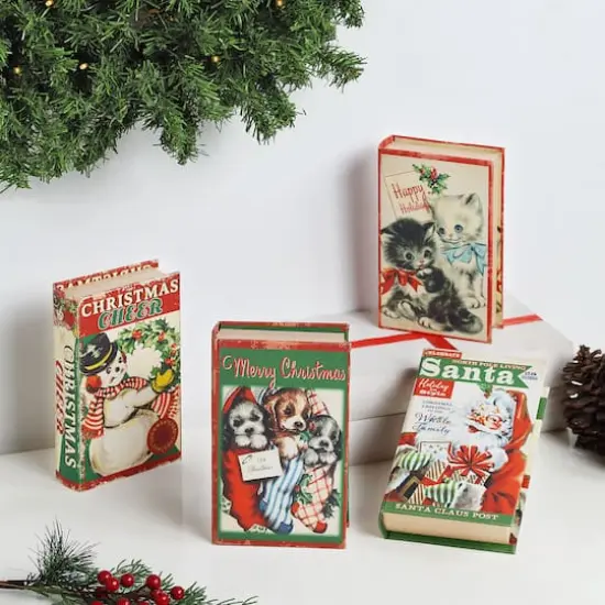 8" Santa Vintage Storage Box {3}