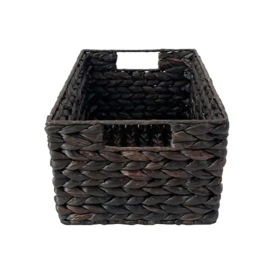 Medium Espresso Rectangle Woven Basket by Ashland&reg; {4}