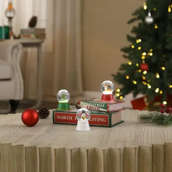 Mr. Christmas Mini Lit Snow Globes Set {3}