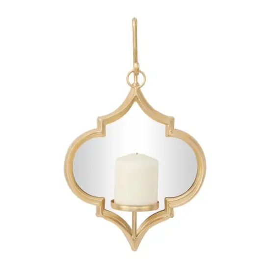 CosmoLiving by Cosmopolitan 16" Gold Glam Wall Sconce {4}