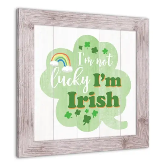 Not Lucky Irish Framed Print 16" x 16" Western White Framed Print {3}