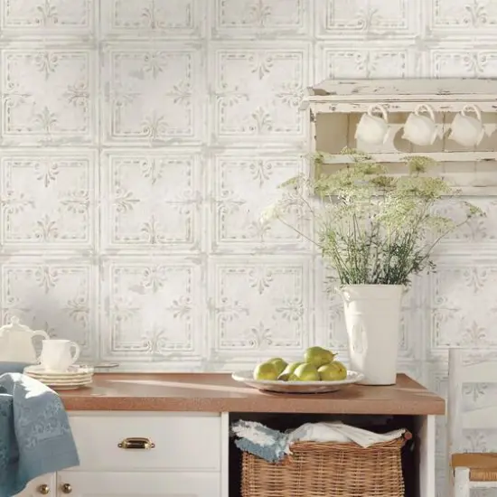 RoomMates Tin Tile Peel & Stick Wallpaper {6}