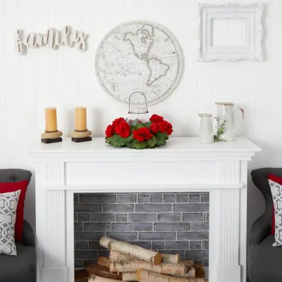 16" Artificial Geranium Candelabrum {7}