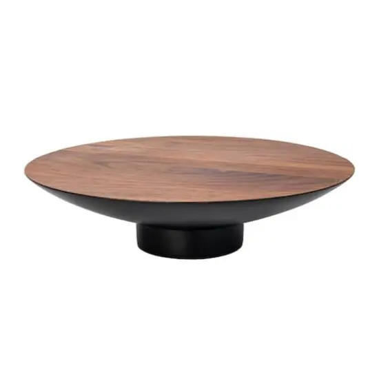 Hello Honey&reg; 12" Round Acacia Wood Pedestal with Metal Base {1}