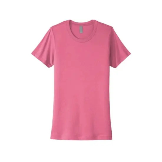Next Level Colors Women's Cotton Boyfriend T-Shirt Hot Pink {1}