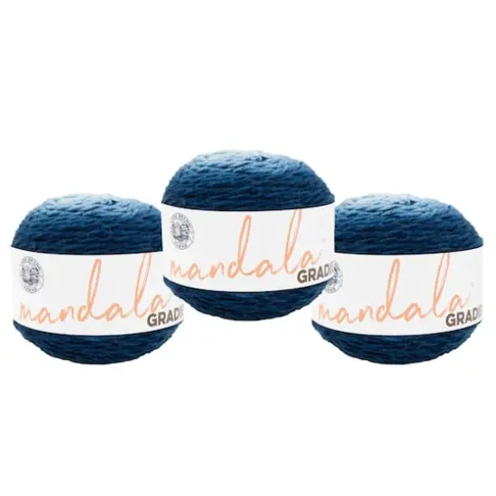 3 Pack Lion Brand&reg; Mandala&reg; Gradient Yarn Steel Blue {1}