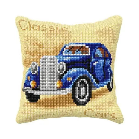 Orchidea Blue Car Cushion Cross Stitch Kit {1}