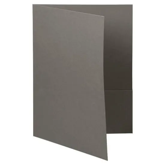JAM Paper 9.5" x 11.5" 2-Pocket Linen Folders, 6ct. Gray {1}