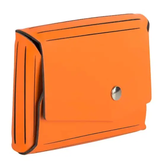  JAM Paper Italian Leather Business Card Holder Case with Angular FlapOrange {4}