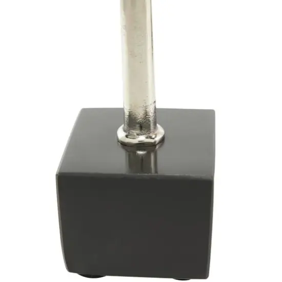 Silver Aluminum Slim Candle Holder with Black Block Base Set {10}