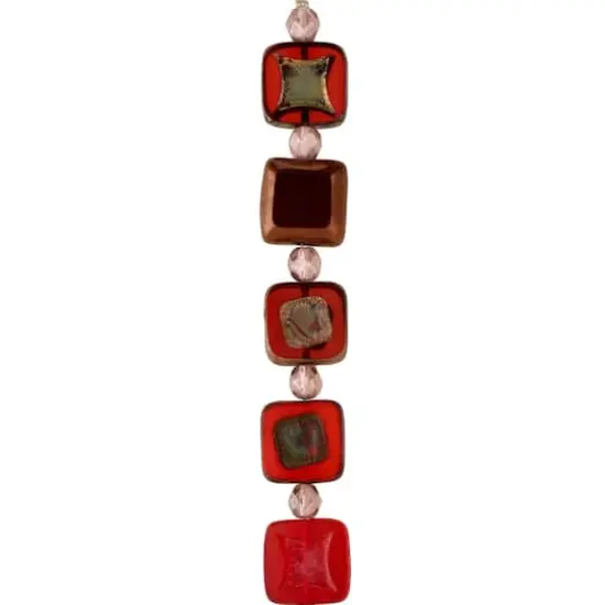 Red Squares Czech Glass Bead Mix by Bead Landing&trade; {4}