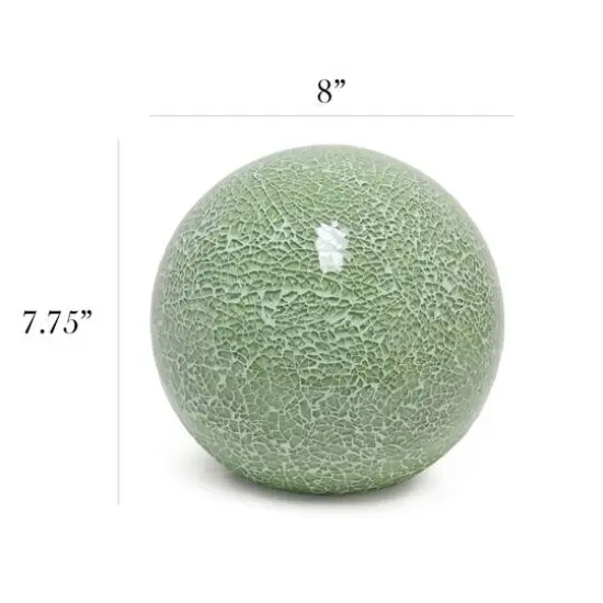 Simple Designs 8" Sage Green Mosaic Stone Ball Table Lamp {4}