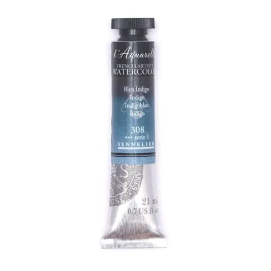 Sennelier French Artists' Watercolor, 21mL 308 Indigo S1 {1}