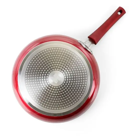Kenmore&reg; Arlington 2-Piece Metallic Red Aluminum Ceramic Coated Nonstick Frying Pan Set {6}