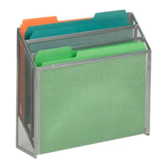 Honey Can Do Silver Mesh Vertical File Sorter {4}