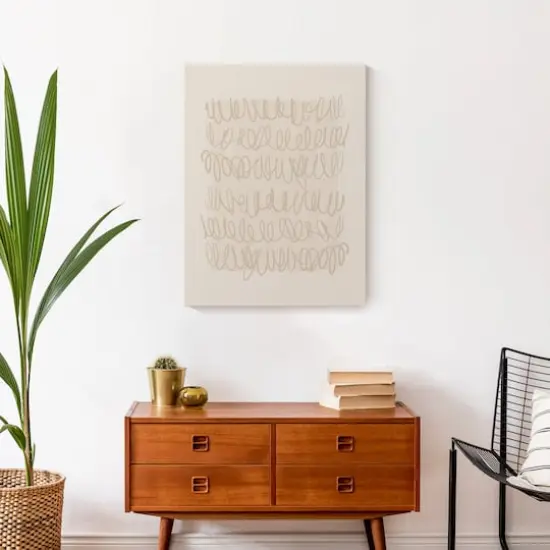 Subtle Scribble 18" x 24" Canvas Wall Art {5}