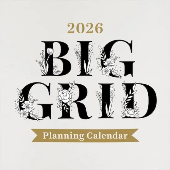 2026 Big Grid-Floral Wall Calendar {1}