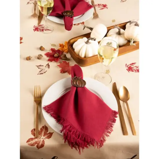 DII&reg; 52" Rustic Leaves Print Tablecloth {5}