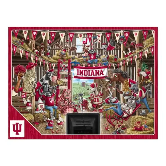 College Barnyard Fans 500 Piece Puzzle Indiana Hoosiers {5}