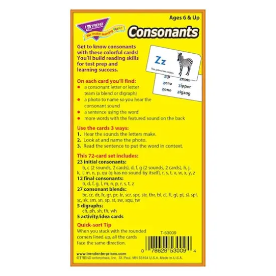 Trend Enterprises&reg; Consonants Skill Drill Flash Cards {4}