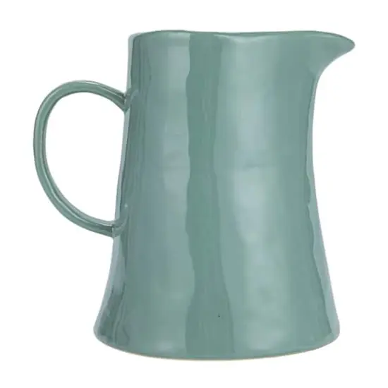 Hello Honey&reg; 8" Blue Hand-Painted Wax Relief Pattern Stoneware Pitcher {7}