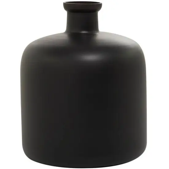 Black Glass Vase 10" x 10" x 12" {5}