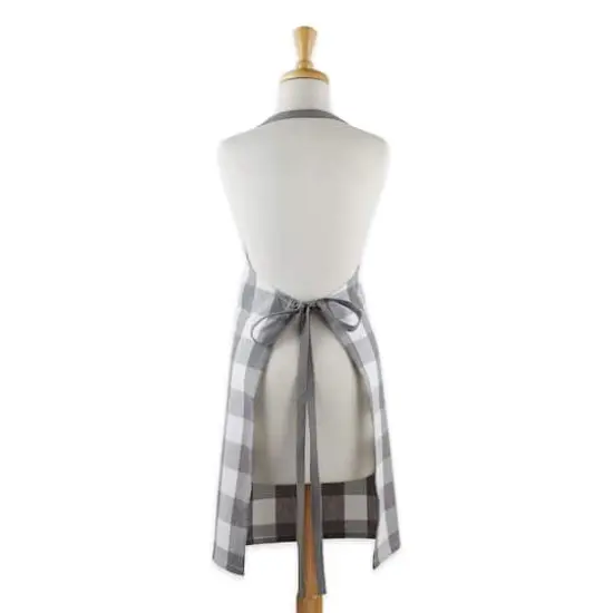 DII&reg; Buffalo Check Chef Apron Gray {6}