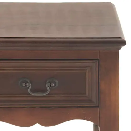 29" Brown Pine Traditional Accent Table {5}
