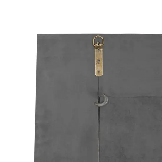 59" White Farmhouse Wood Wall Mirror {6}