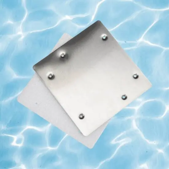 Swim Central 8.25" Stainless Steel HydroTools Swimming Pool Wall Skimmer Winterizing Plate {4}