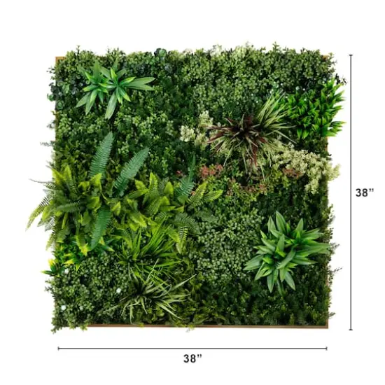 38" Framed Madagascar Forest Artificial Living Wall Art Panel {3}