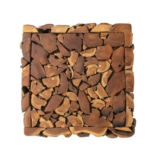 Hello Honey® 18" Natural Organically Shaped Teakwood Side Table {6}