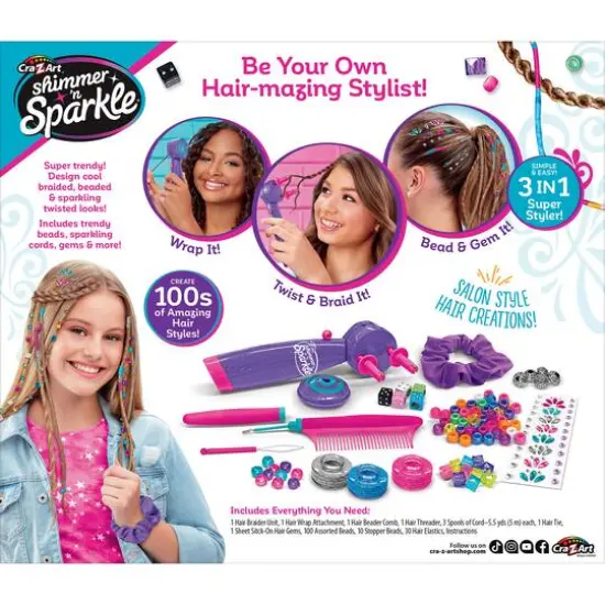 Cra-Z-Art&reg; Shimmer 'n Sparkle Braid, Bead & Twist Deluxe Hair Designer {9}