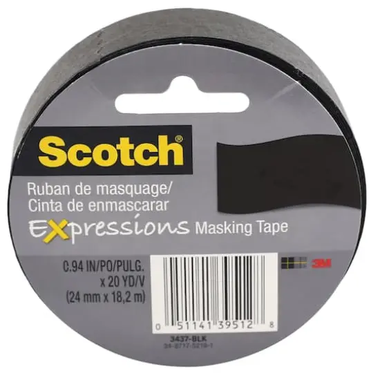 3M Scotch&reg; Expressions Masking Tape, Black {1}