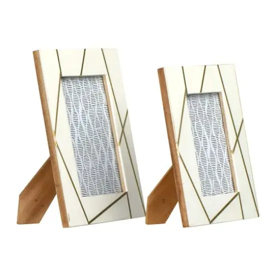 Hello Honey&reg; 2 Pack White & Gold Photo Frame {8}