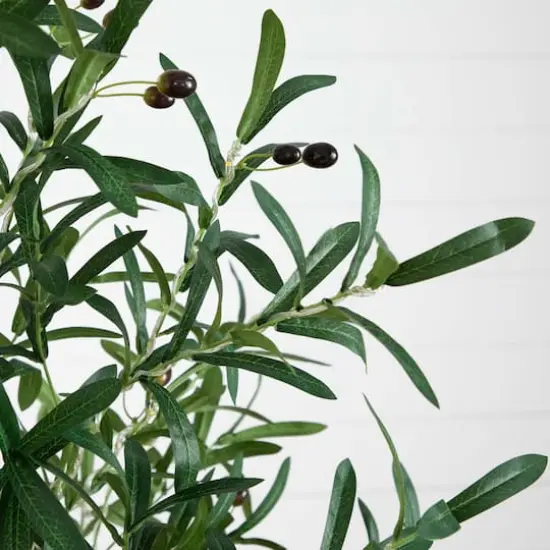 6ft. Potted Pre-Lit Artificial Olive Tree with Warm White LED Lights {8}